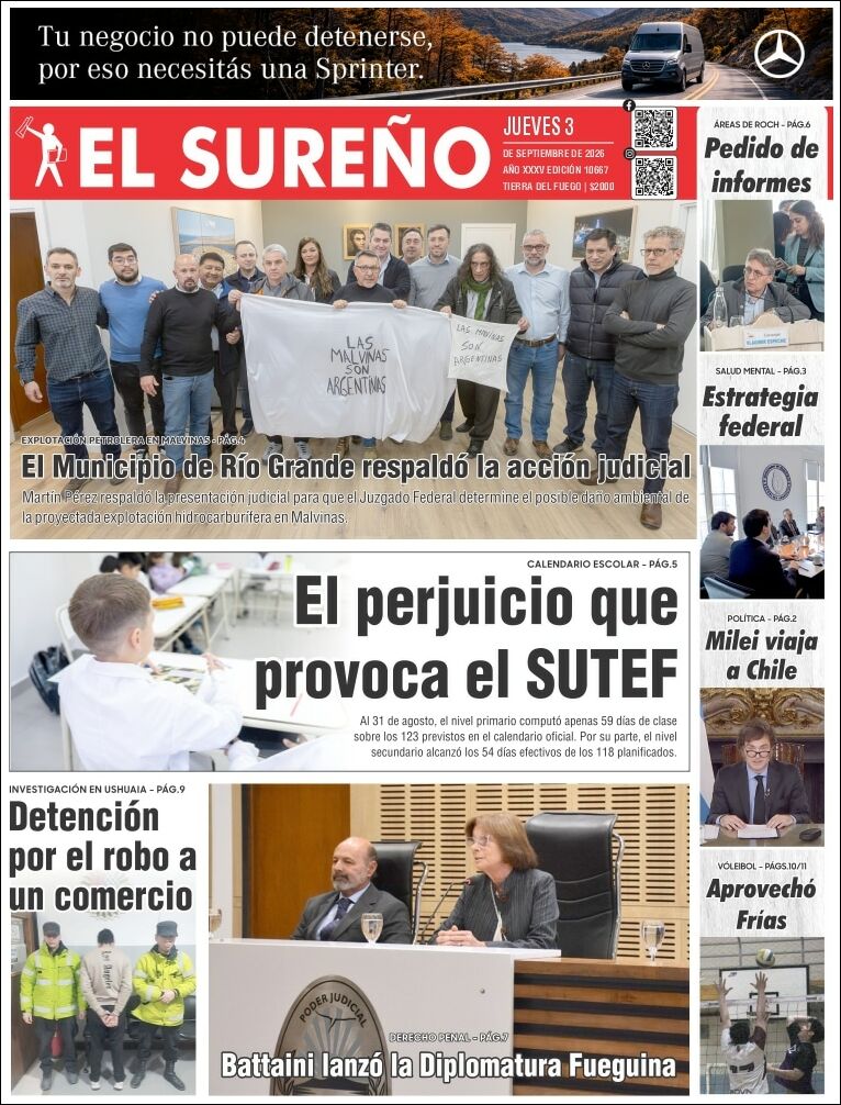 Media Panel - Developments and Systems | CDN / CENTRAL DE NOTICIAS - Tapa del diario El Sureño